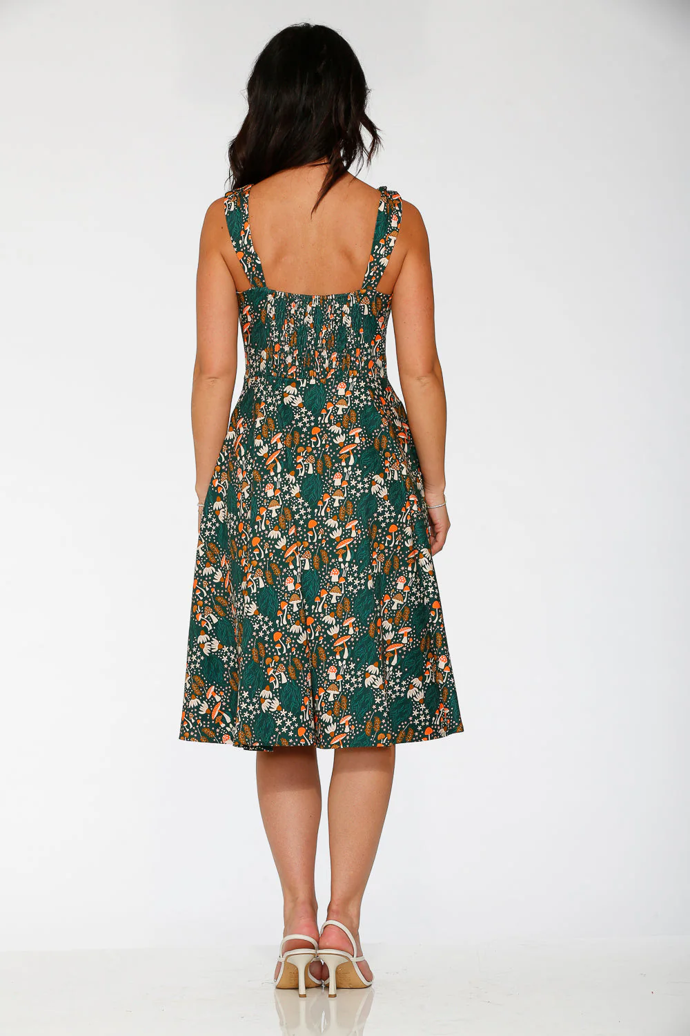 Olive Mushroom Swing Dress - Image 6