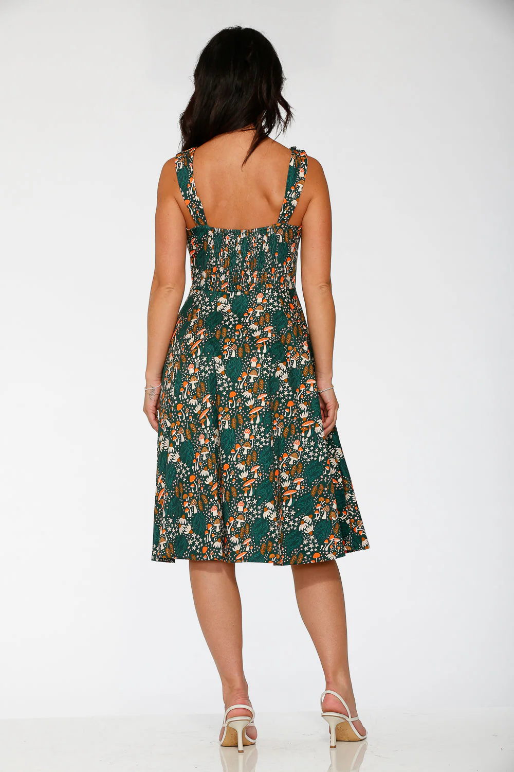 Olive Mushroom Swing Dress - Image 7