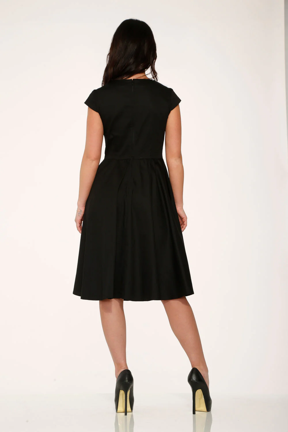 Black & White Collar Swing Dress - Image 7