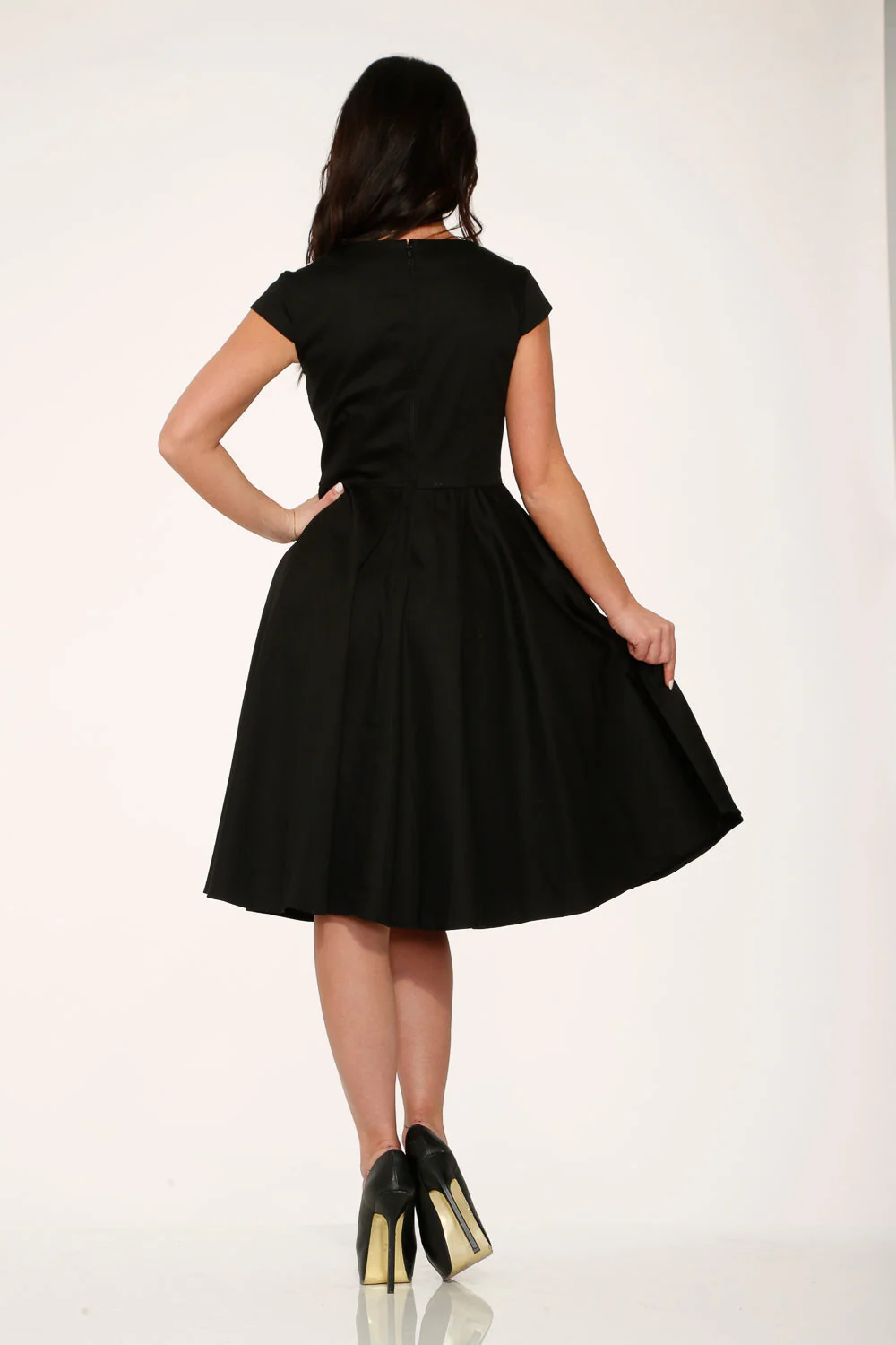 Black & White Collar Swing Dress - Image 8