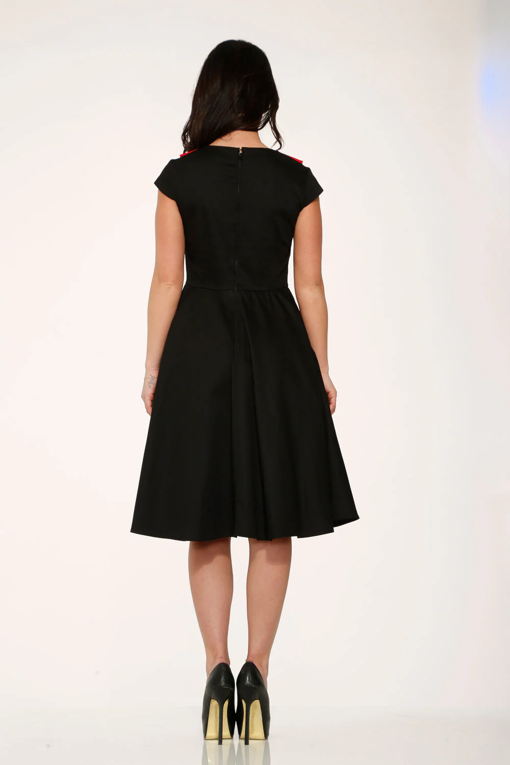 Black & Red Collar Swing Dress - Image 8
