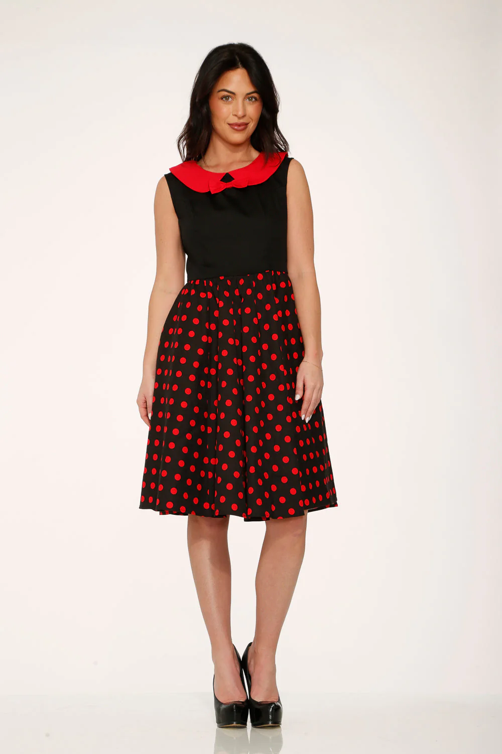 Black & Red Polka Dot Swing Dress - Image 5