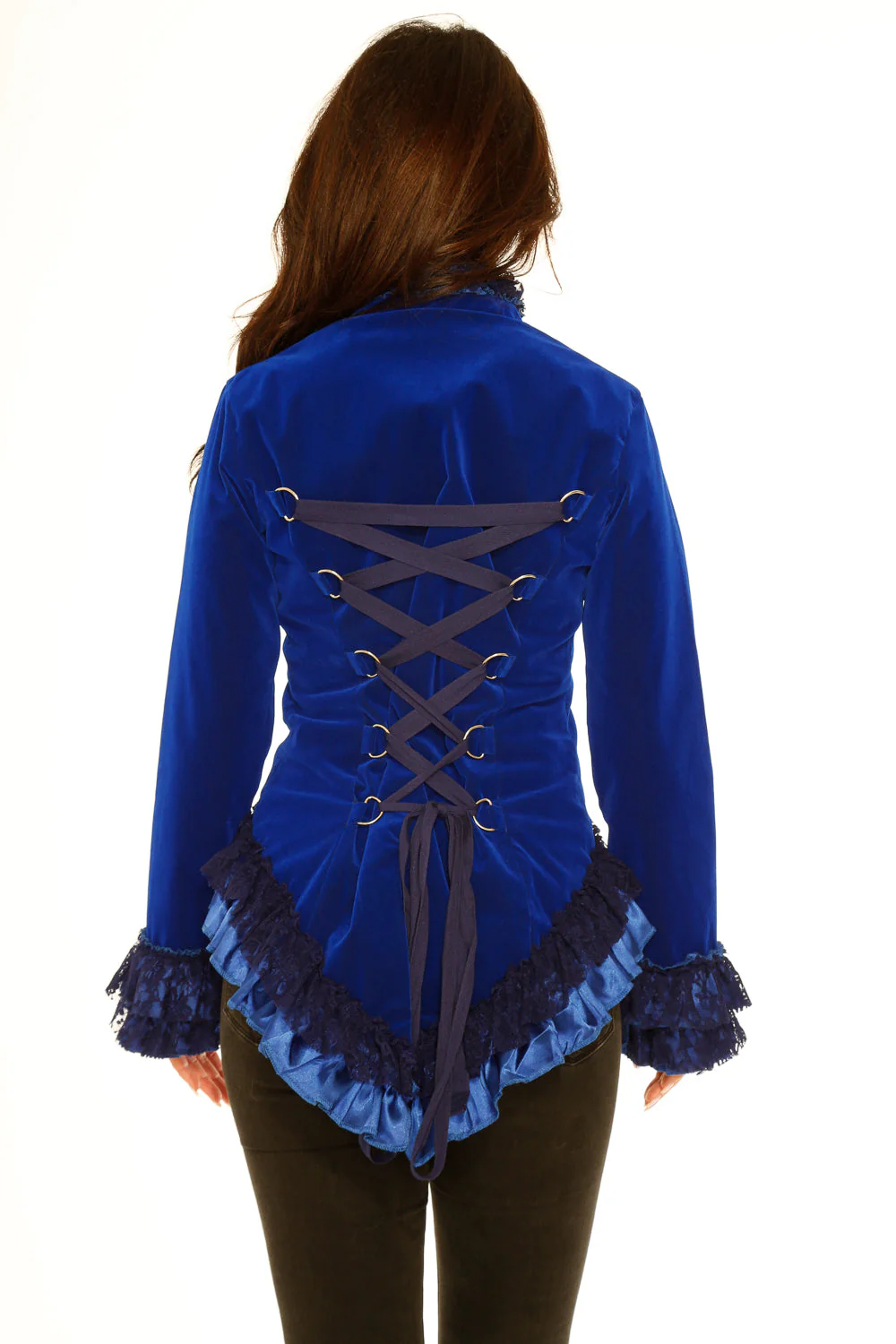 Blue Velvet Gloria Tailed Jacket - Image 2