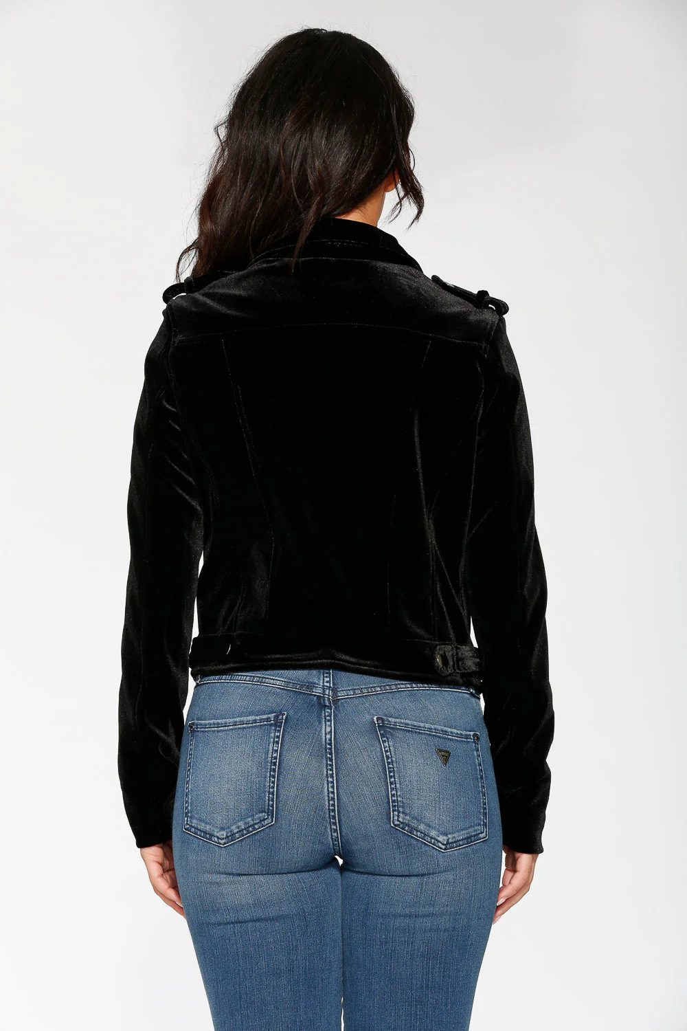 Black Velvet Moto Jacket - Image 9