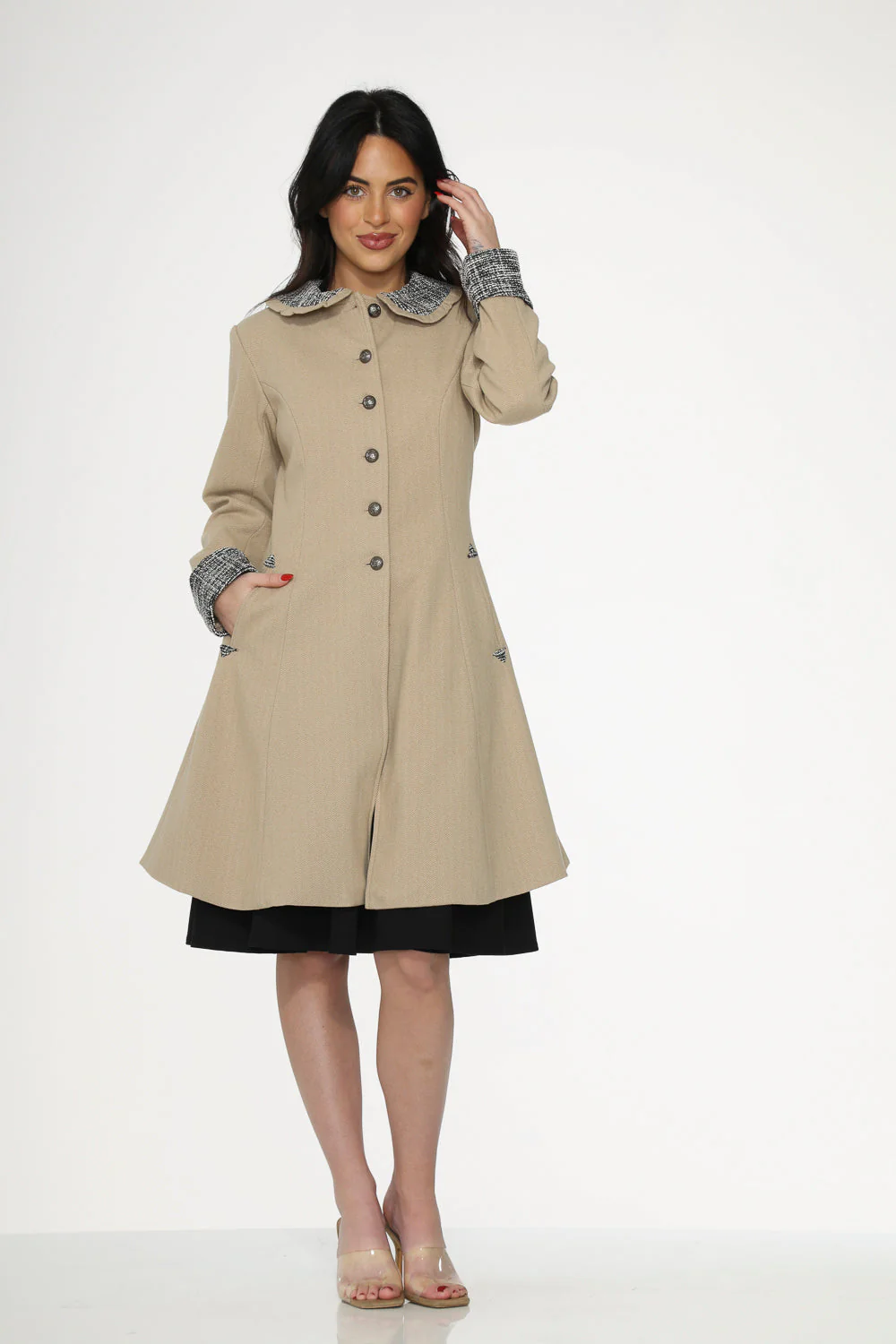 Camel Swing Coat - Image 2