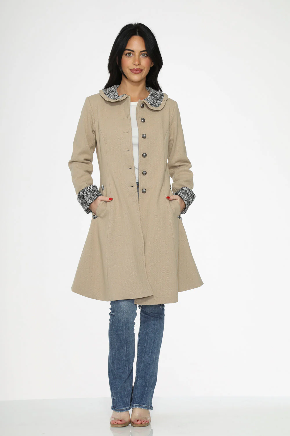 Camel Swing Coat - Image 4