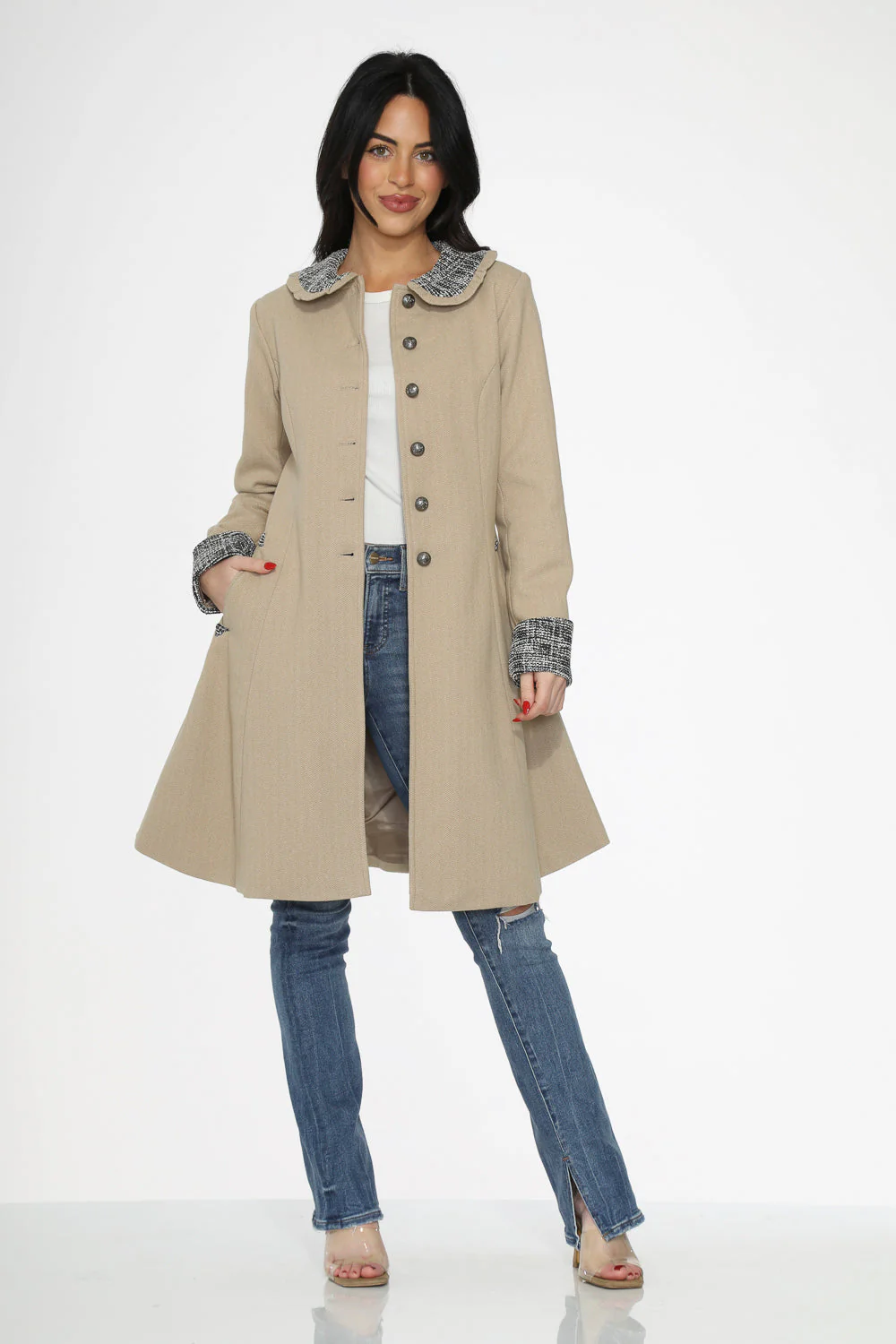 Camel Swing Coat - Image 5