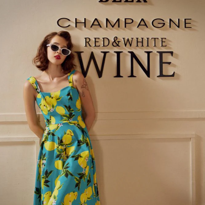 Lemon Print Swing Dress - Image 2