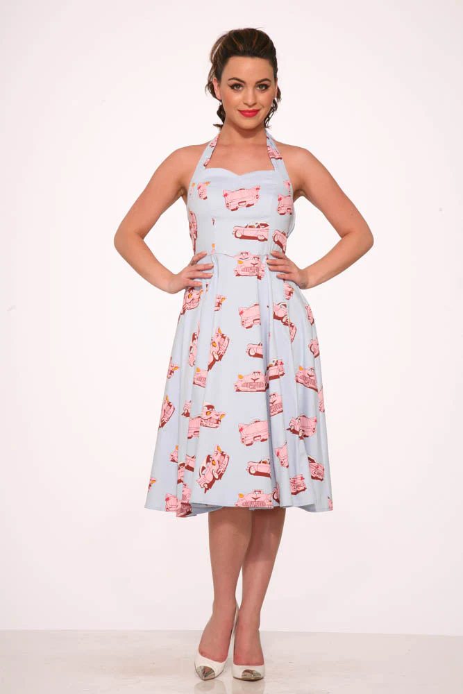 Car Hop Halter Swing Dress - Image 4