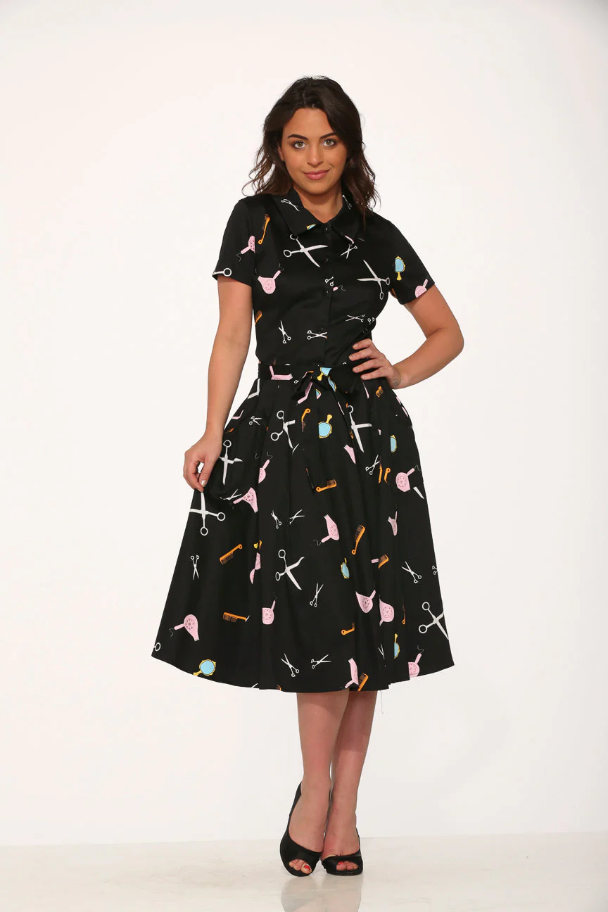 Black Beauty Salon Top & Skirt