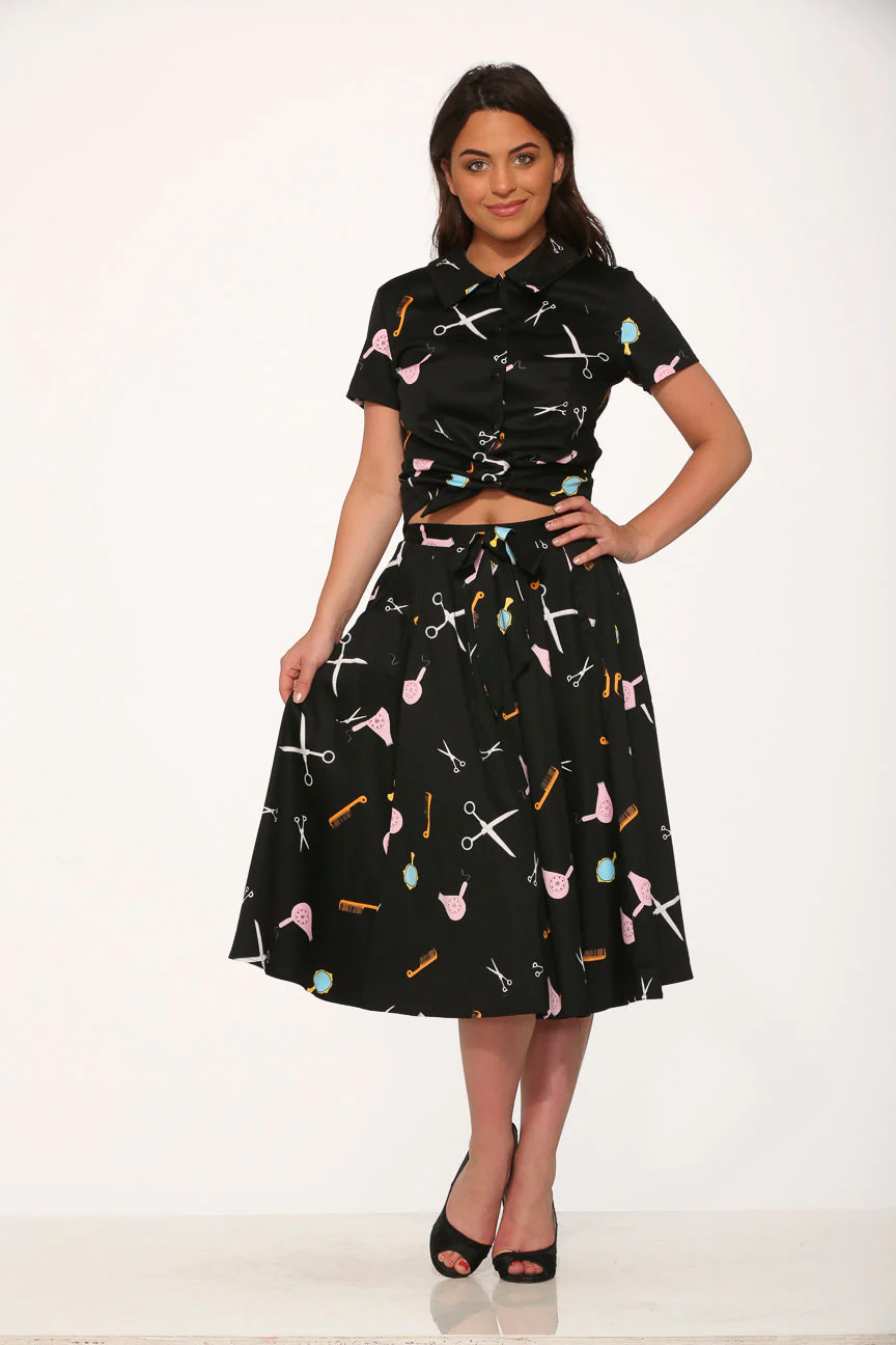 Black Beauty Salon Top & Skirt - Image 4