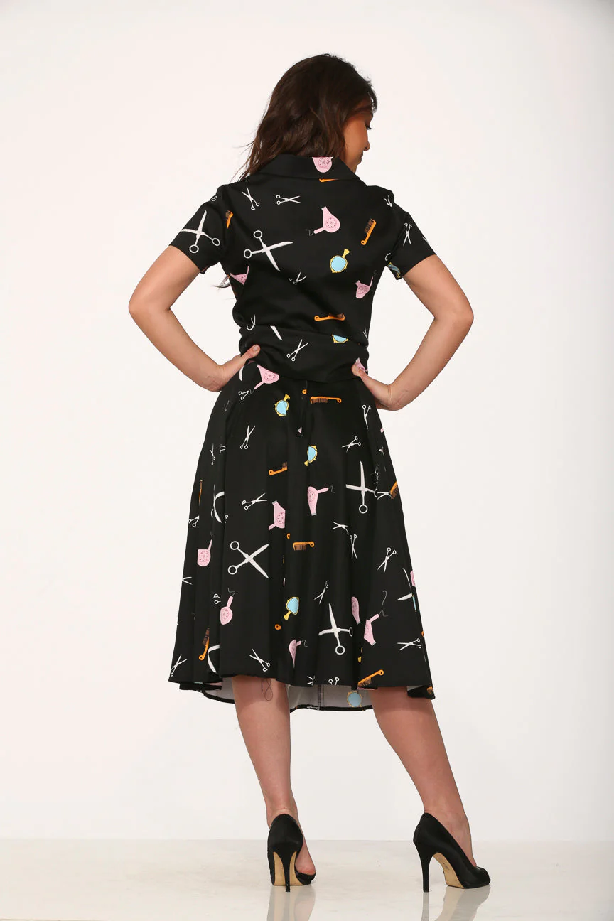 Black Beauty Salon Top & Skirt - Image 7