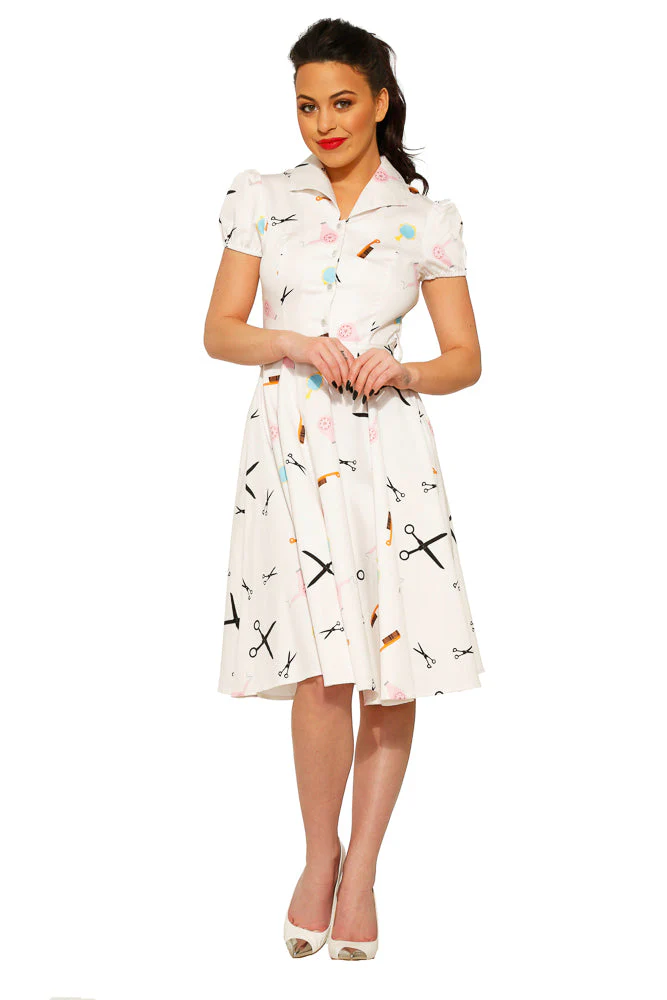White Beauty Salon Dress - Image 8