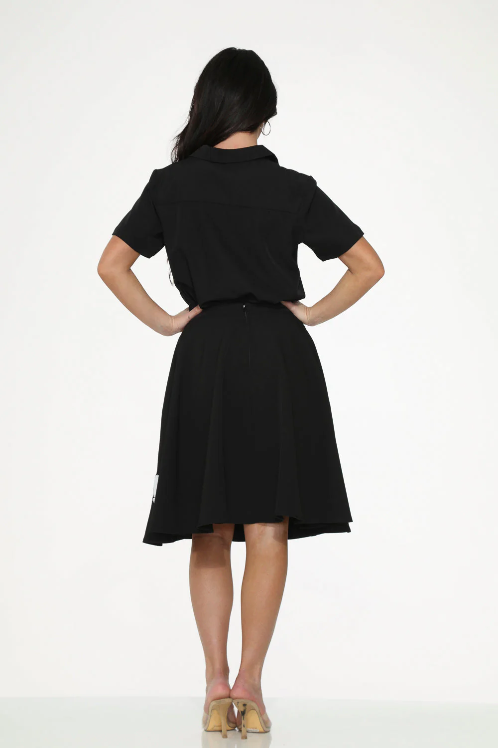 Black Embroidered Poodle Skirt - Image 5