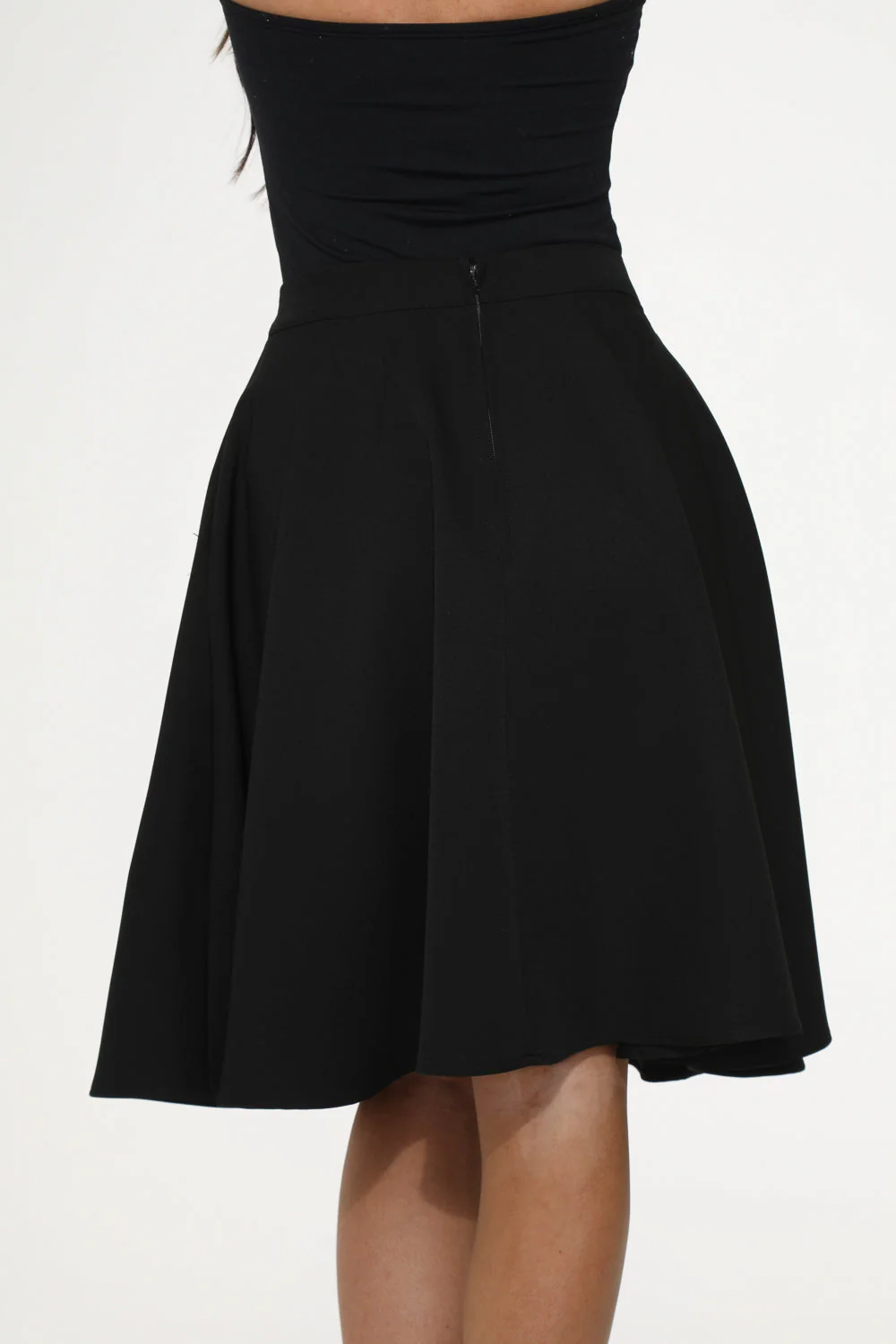Black Hot Pink Embroidered Poodle Swing Skirt - Image 6
