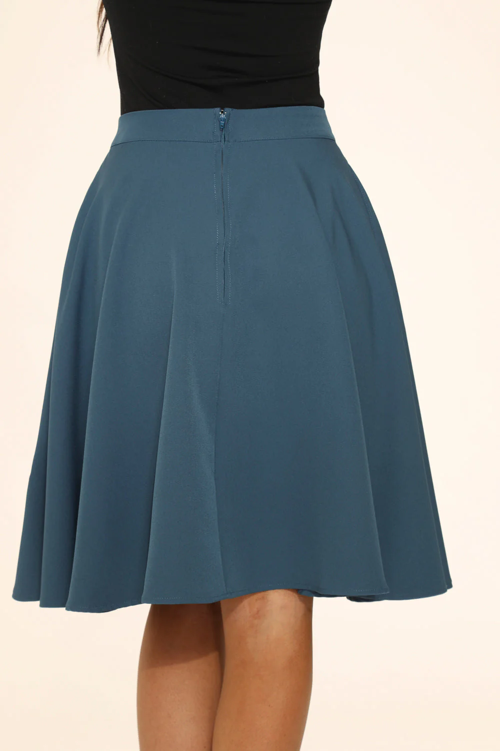 Blue Embroidered Poodle Swing Skirt - Image 8