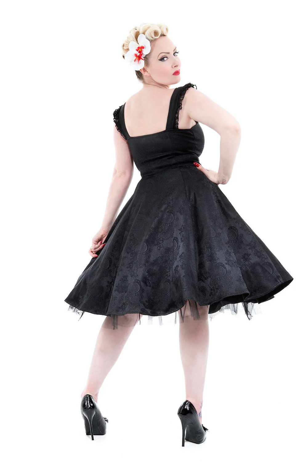 Black Byzantine Swing Dress - Image 2
