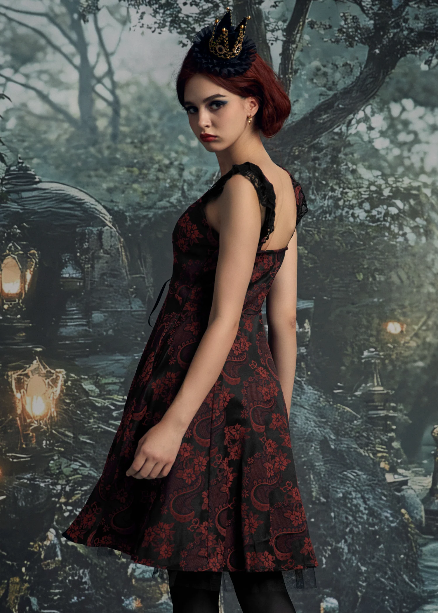 Red Byzantine Swing Dress - Image 10