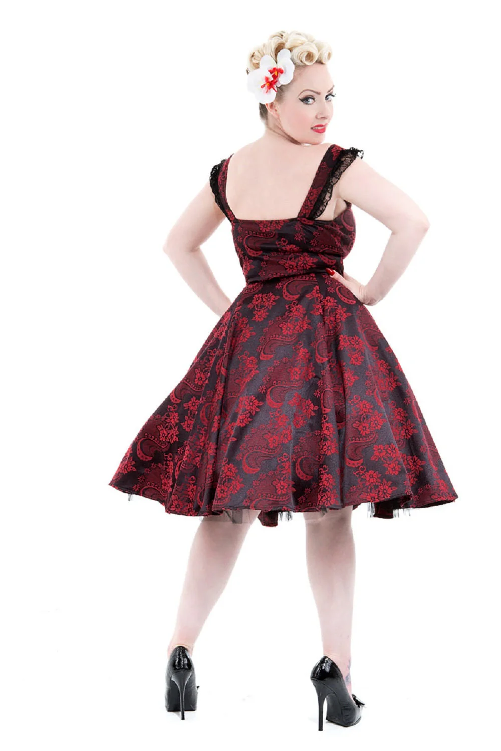 Red Byzantine Swing Dress - Image 12