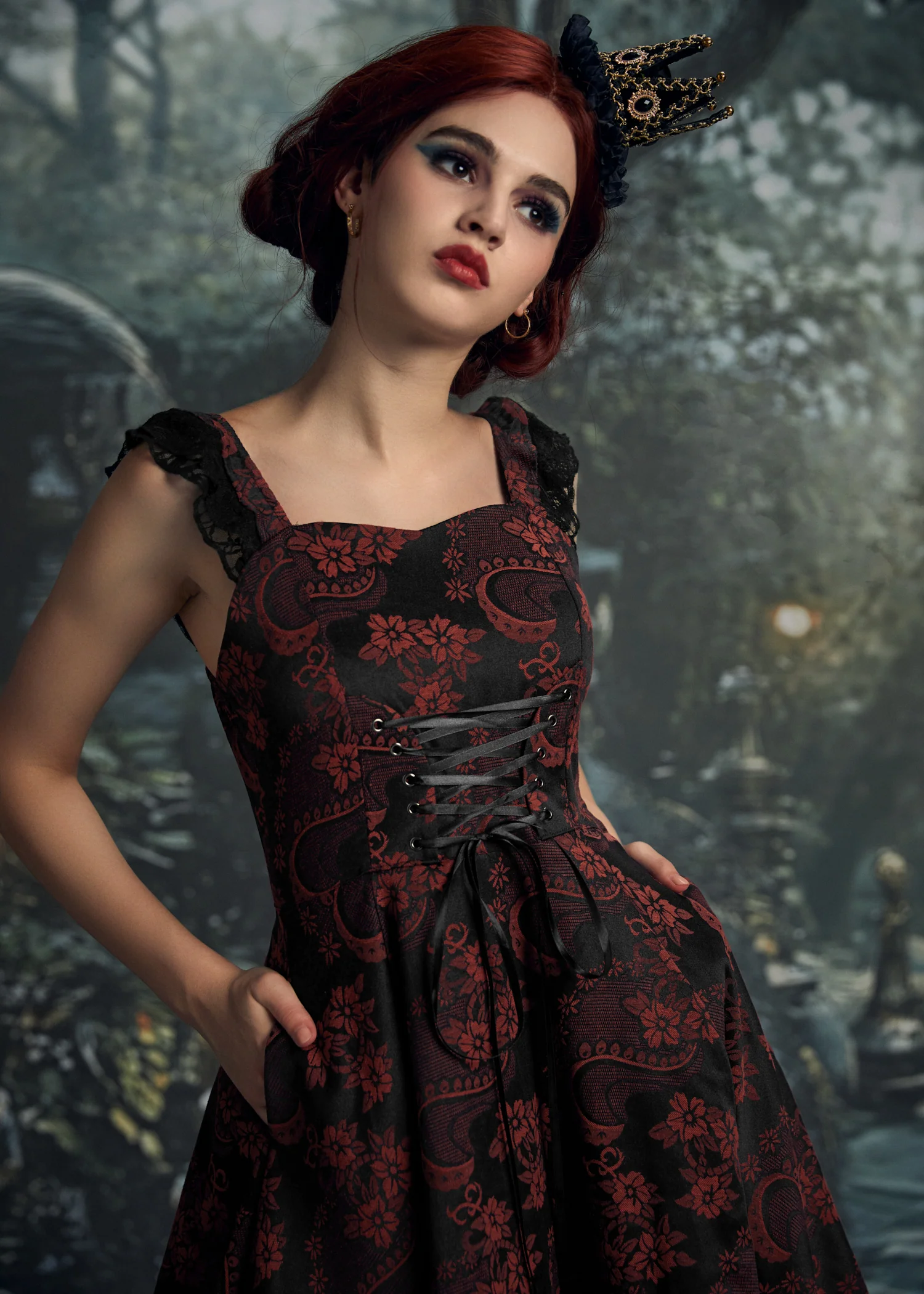 Red Byzantine Swing Dress - Image 4