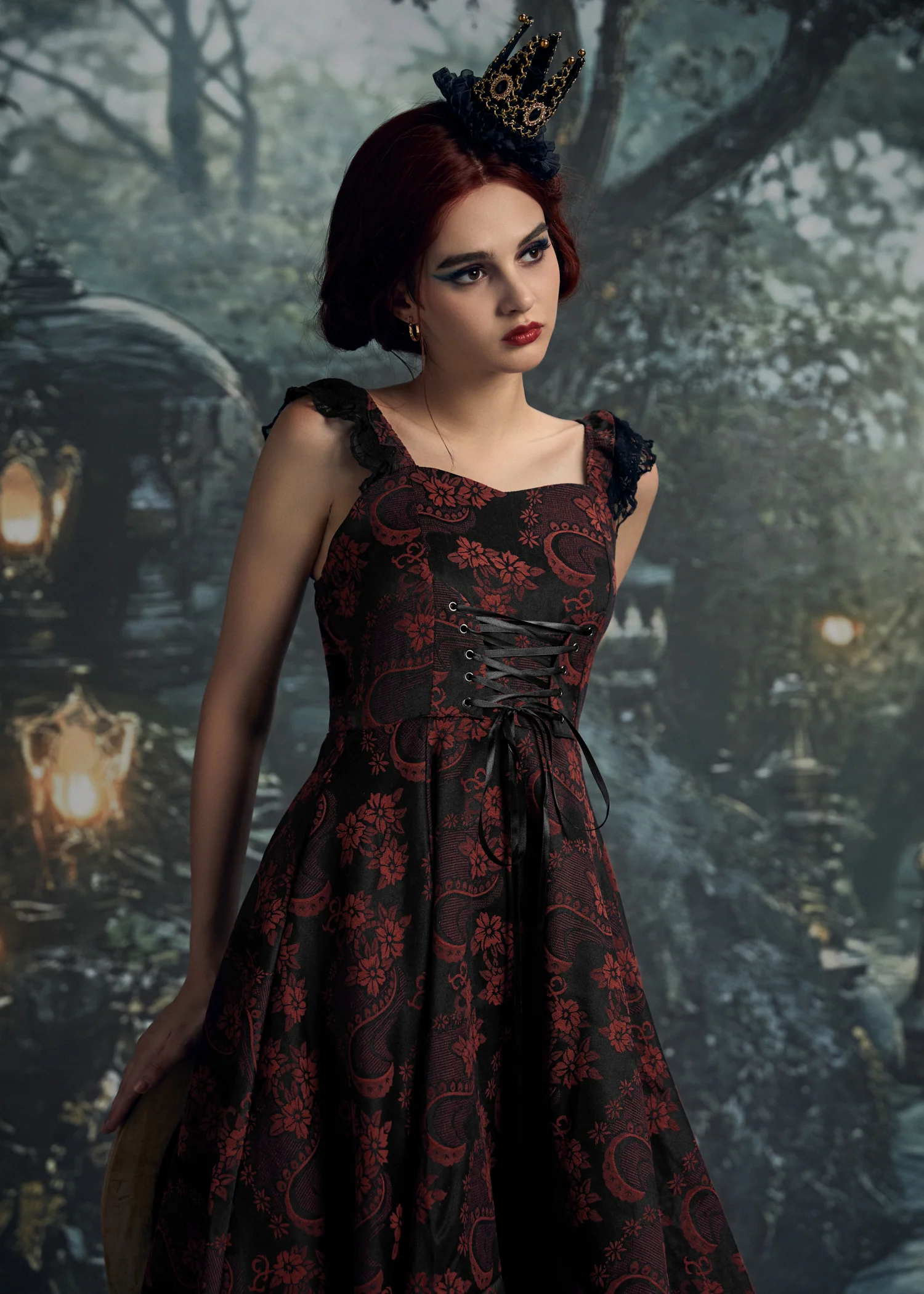 Red Byzantine Swing Dress - Image 8