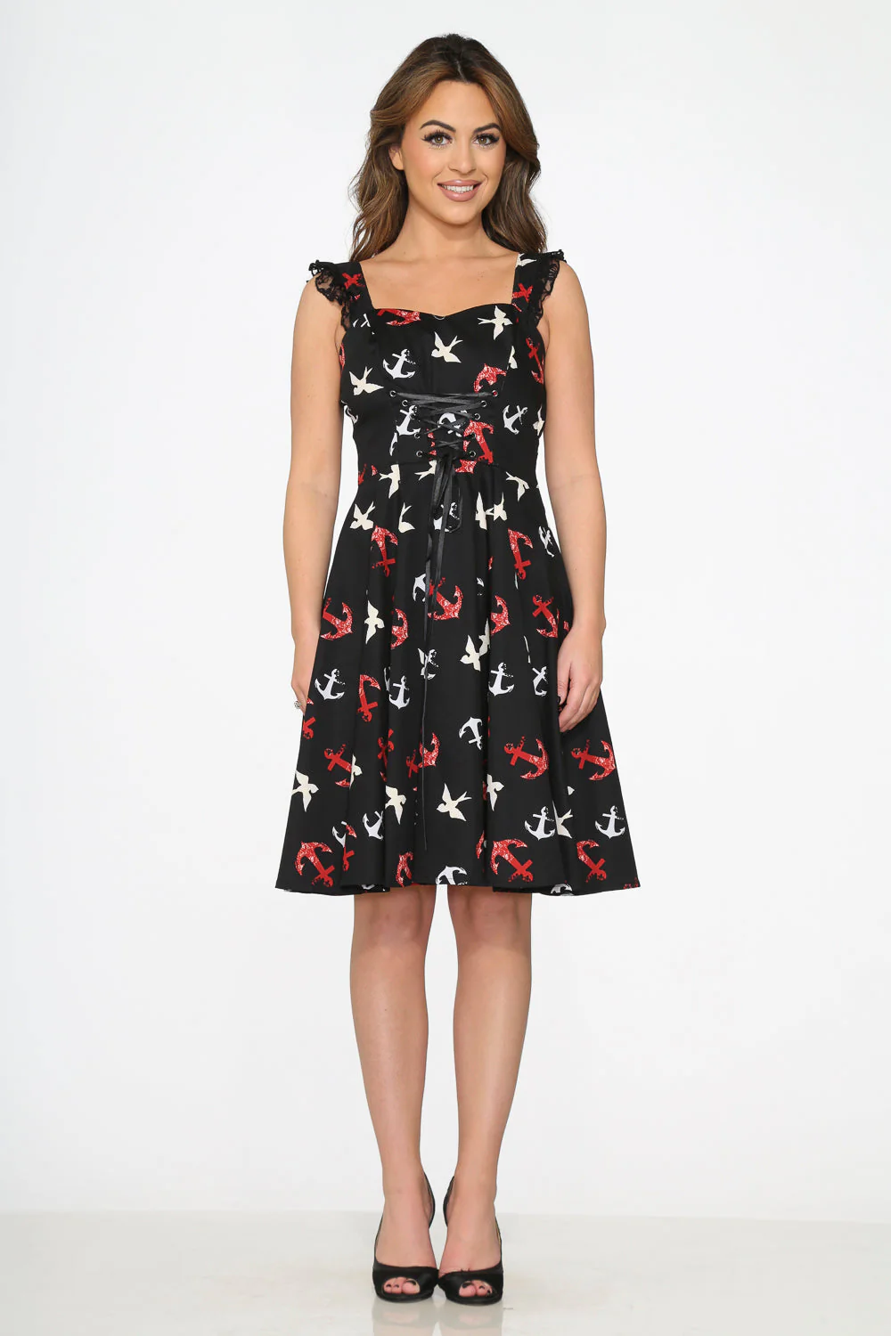 Black Swallow Swing Dress - Image 2
