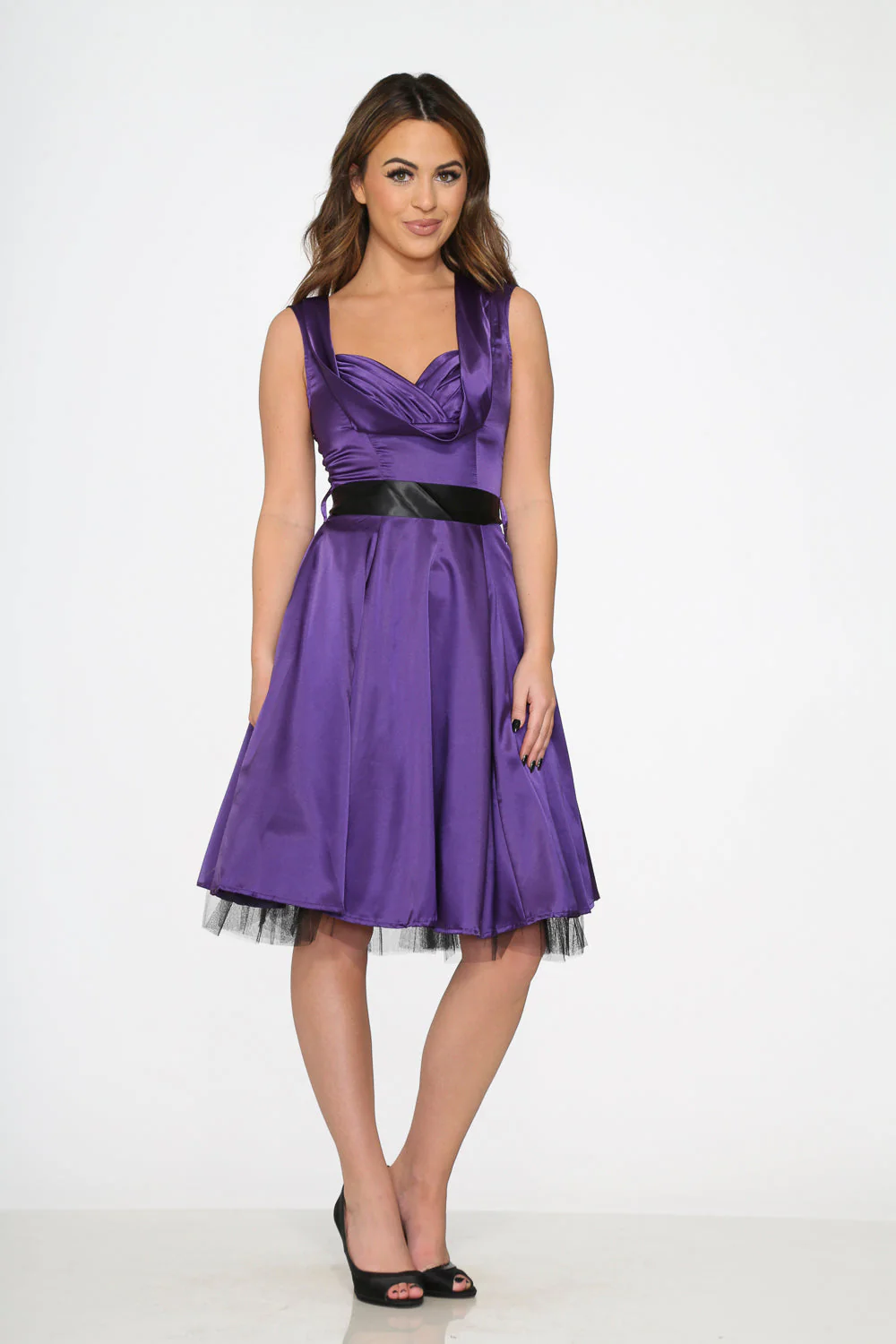 Purple Occasional Swing Dress - Image 3