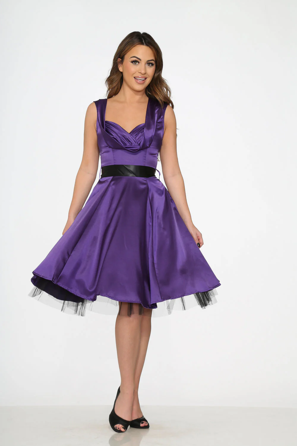 Purple Occasional Swing Dress - Image 5