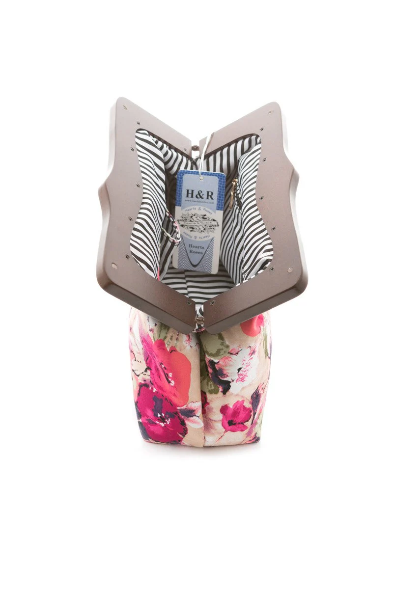 Samantha Floral Wood Clutch Bag - Image 3