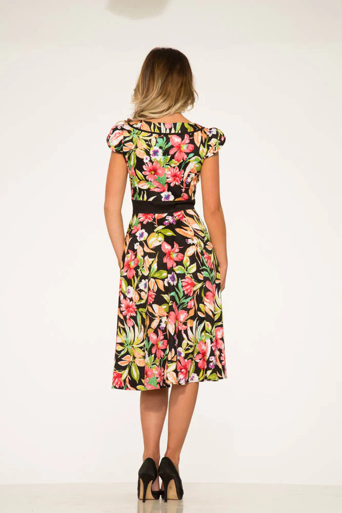 Tropical Mix Floral Swing Dress - Image 4