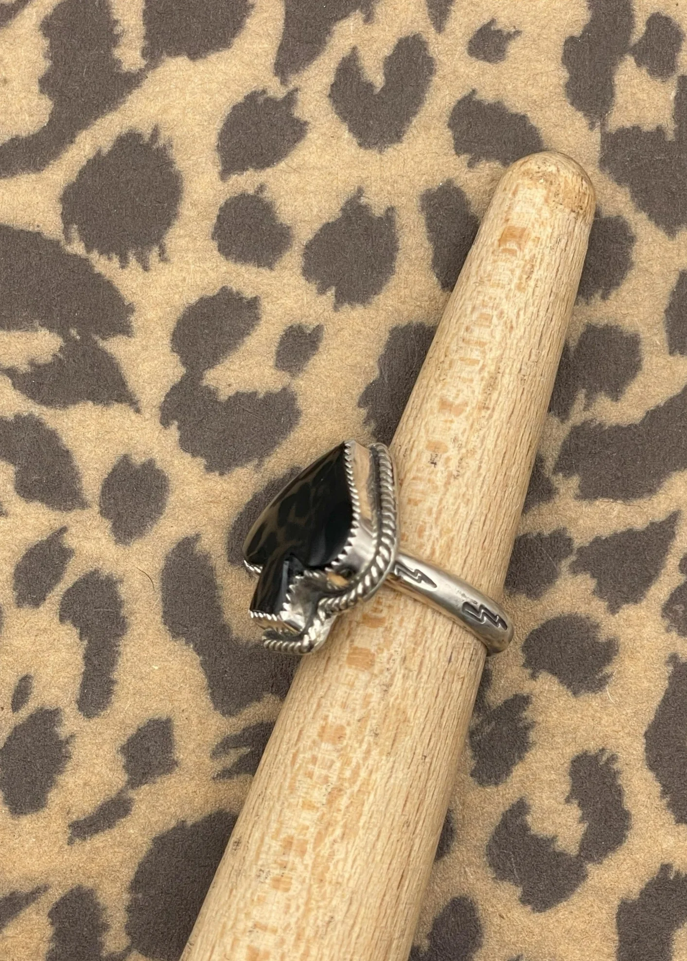 Sterling Silver Ace of Spades Black Onyx Ring - Image 3