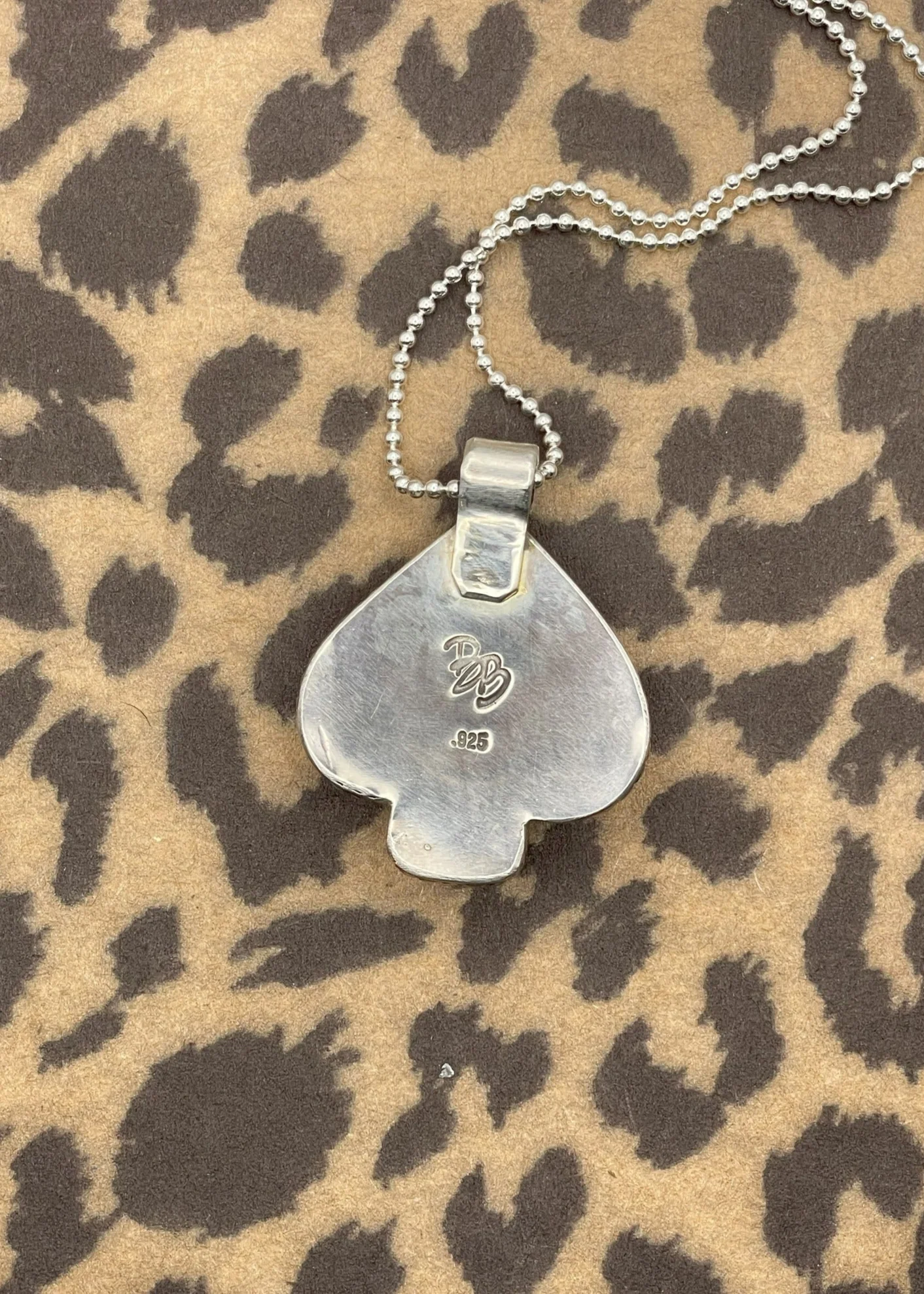 Sterling Silver Ace of Spades Black Onyx Pendant - Image 2