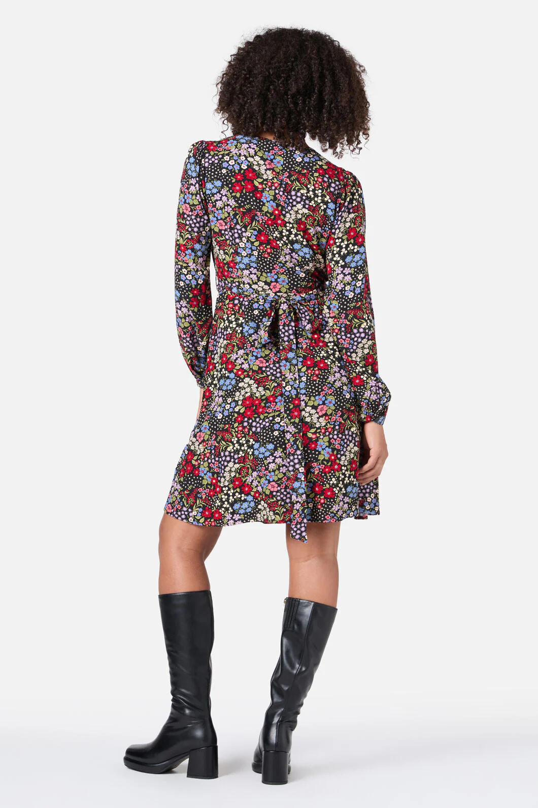 Ada 90's Floral Mini Wrap Dress - Image 5