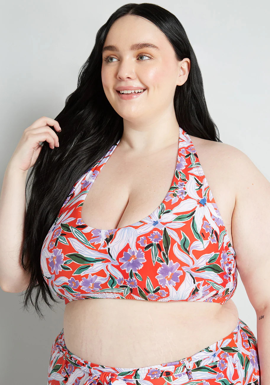 Allison Halter Bikini Top in Floral (Final Sale) - Image 4