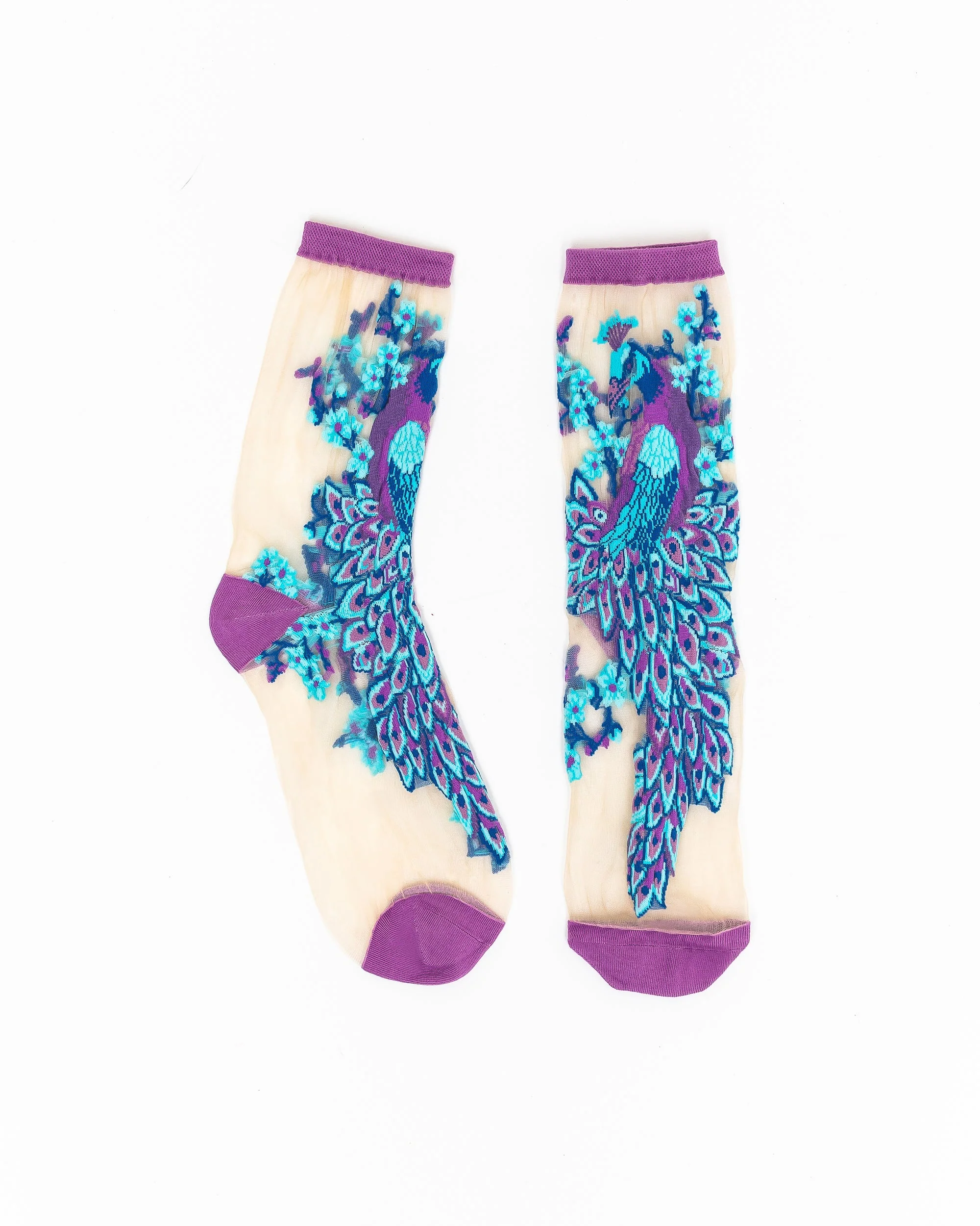 Animal Lovers Sheer Socks Bundle 1 🦊 🦚 🐴 - Image 3