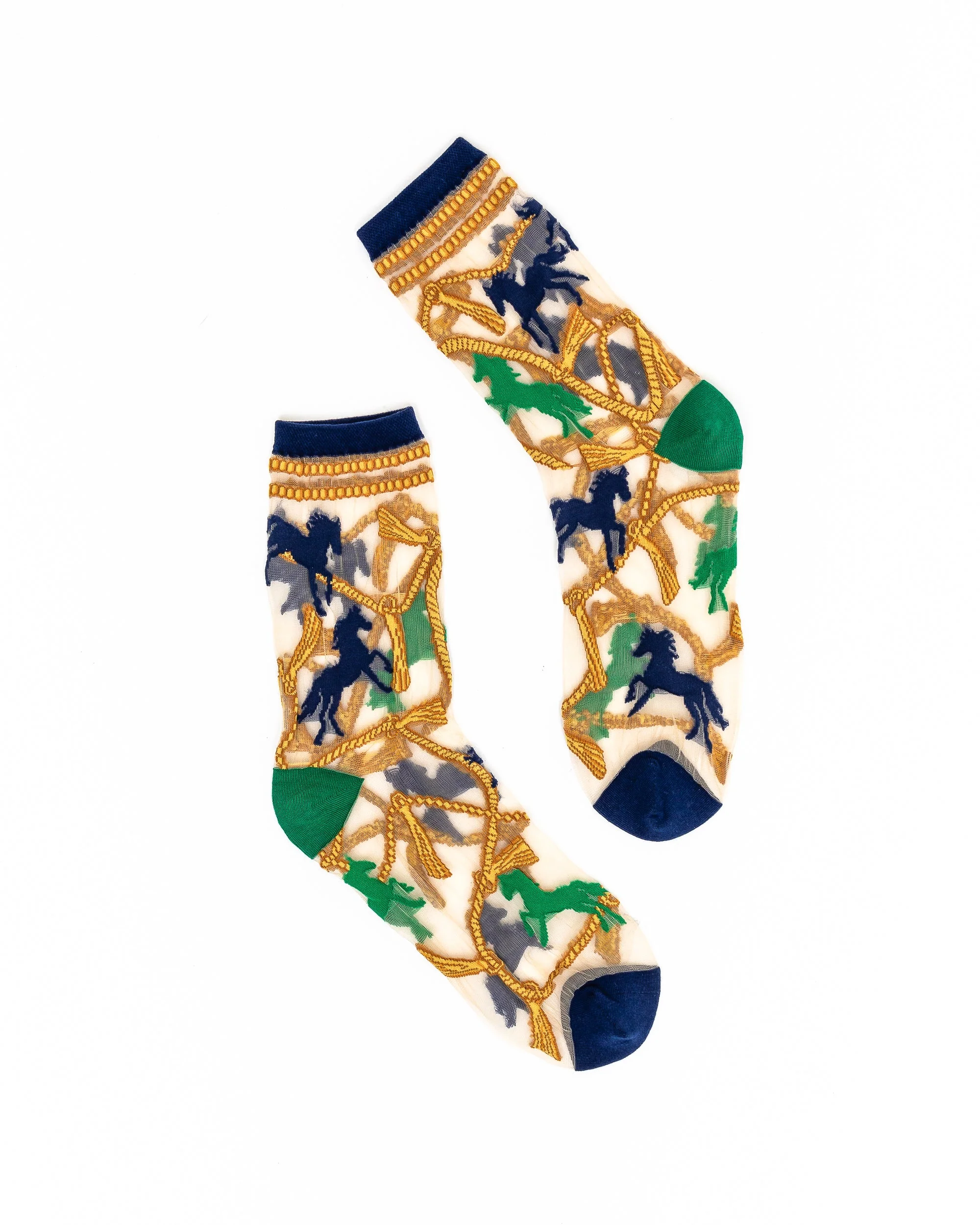 Animal Lovers Sheer Socks Bundle 1 🦊 🦚 🐴 - Image 4
