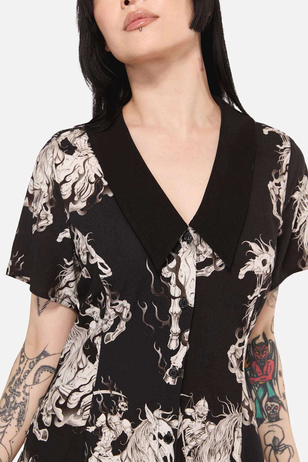 Apocalypse Goth Mini Dress - Image 2