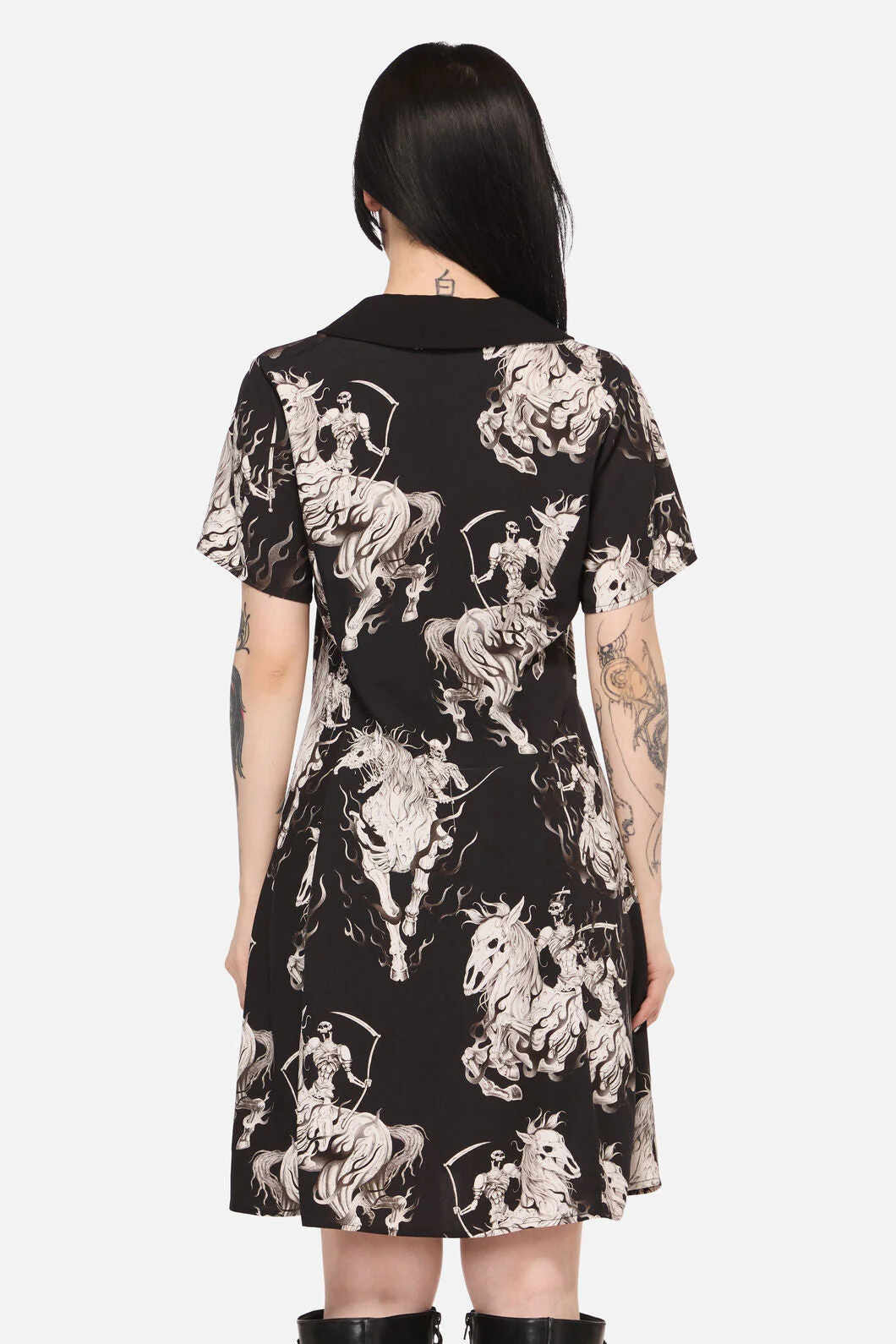 Apocalypse Goth Mini Dress - Image 3