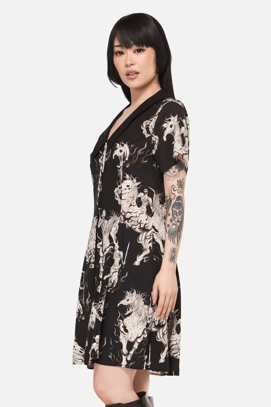 Apocalypse Goth Mini Dress - Image 4