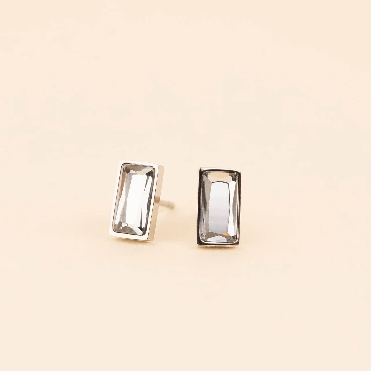 April Birthstone Stud Earrings - Image 4