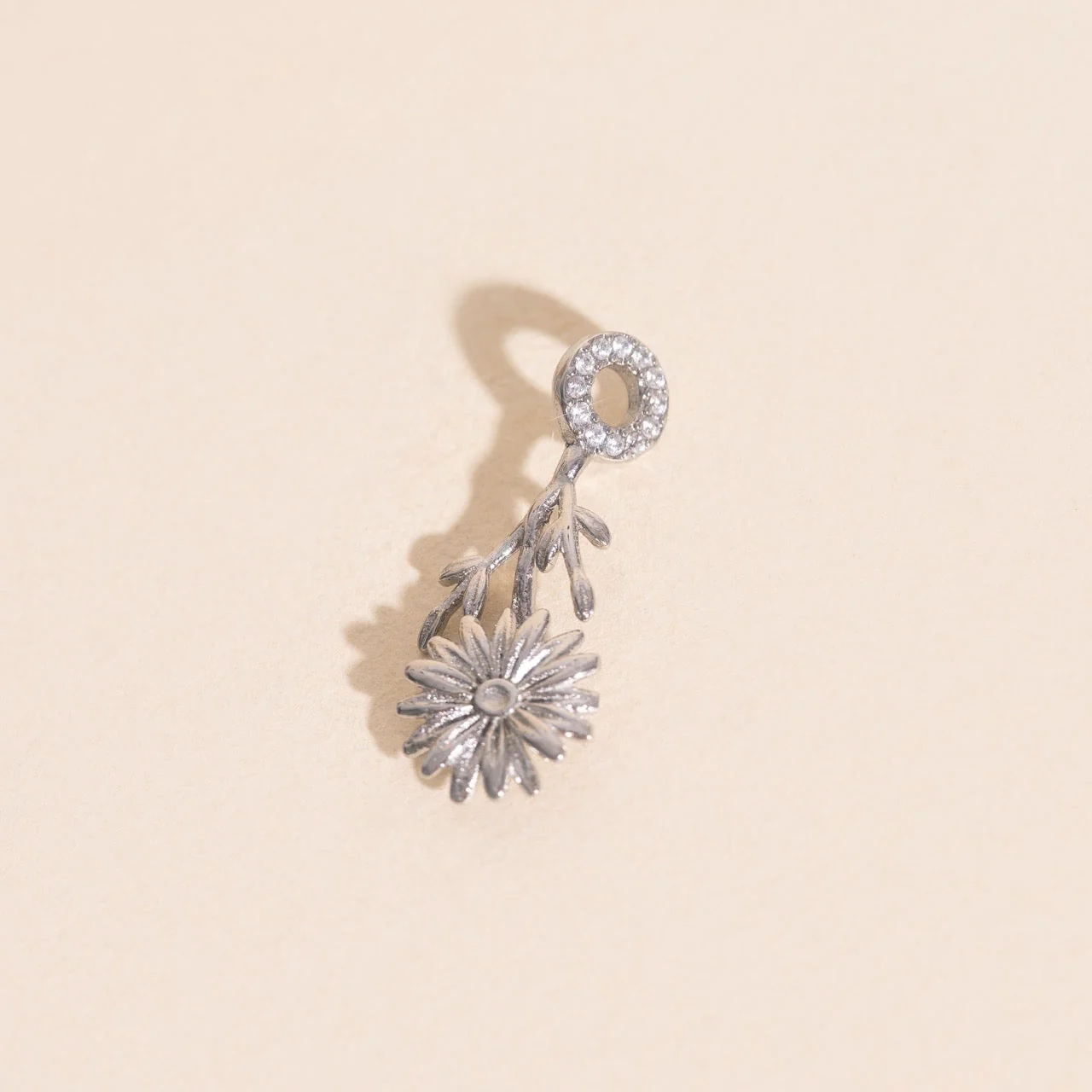 April Daisy Birth Flower Necklace Charm