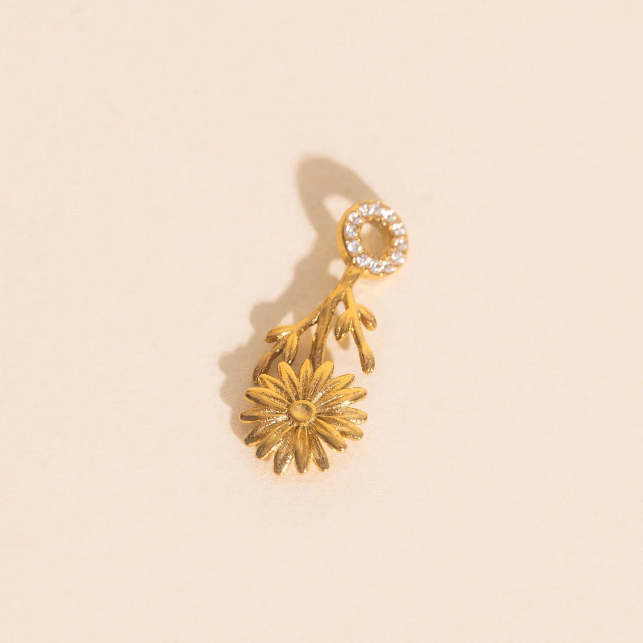 April Daisy Birth Flower Necklace Charm - Image 7