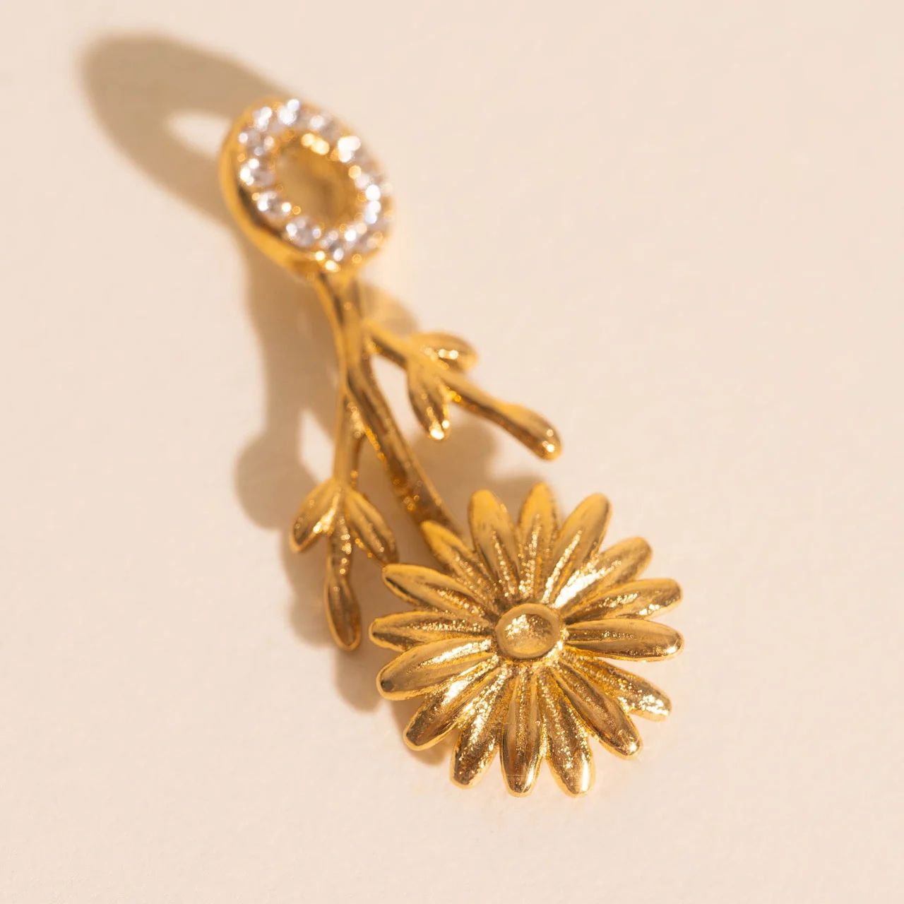 April Daisy Birth Flower Necklace Charm - Image 8