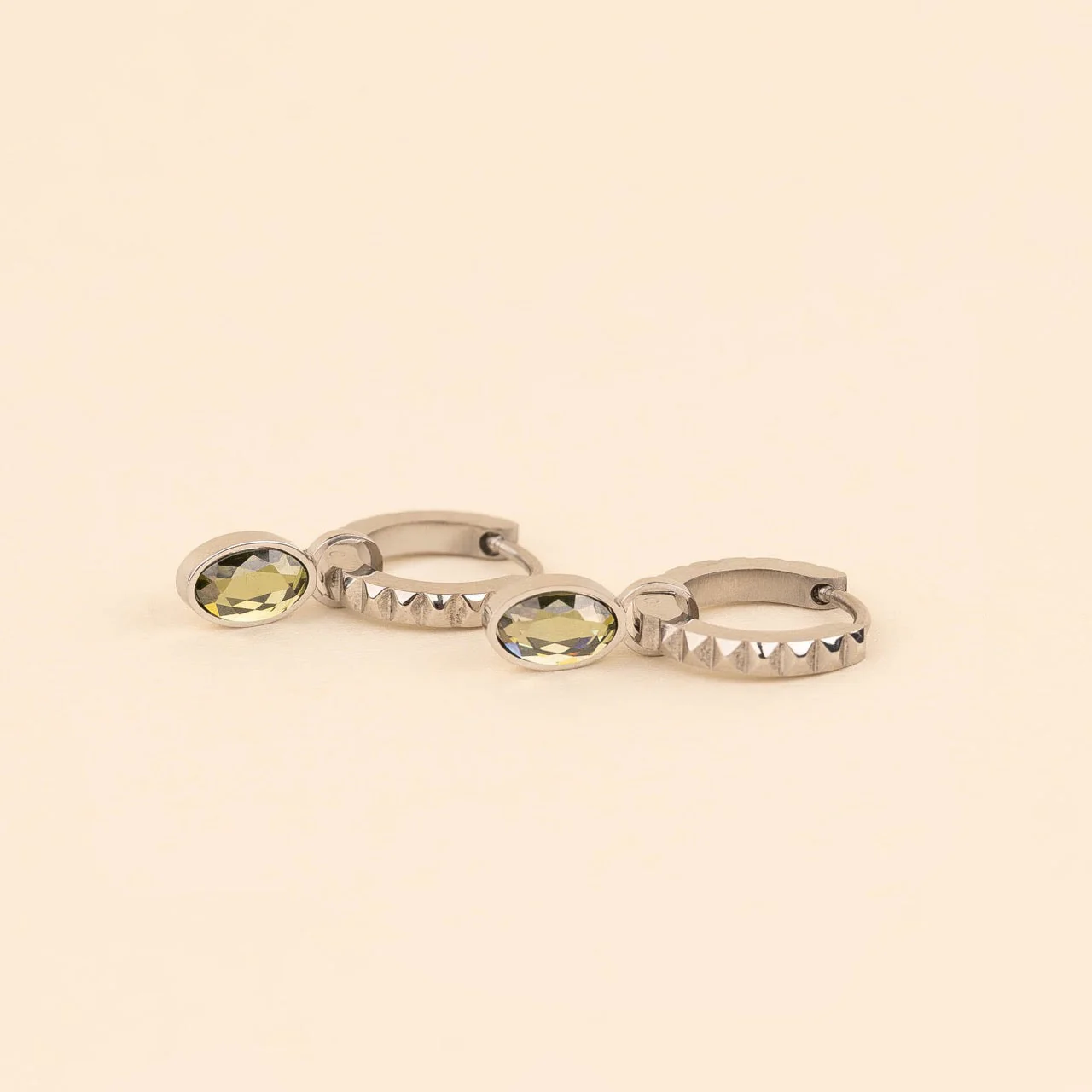 August Birthstone Huggie Hoop Charms - Image 6