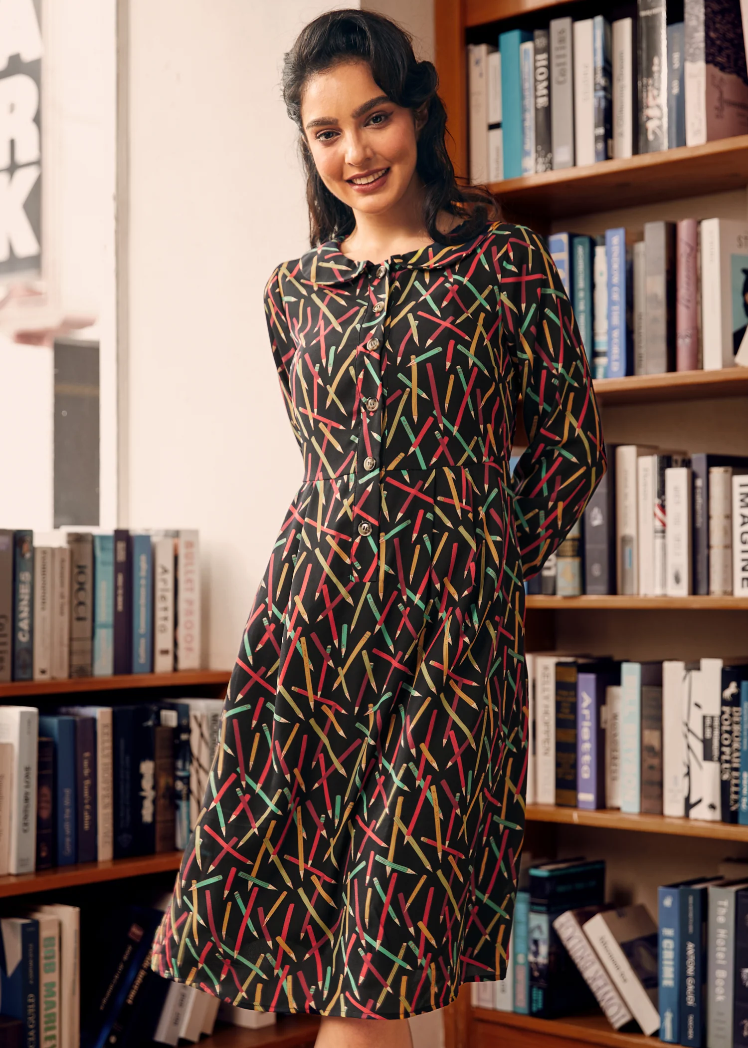 Autumn Vintage Vibes Dress - Image 3