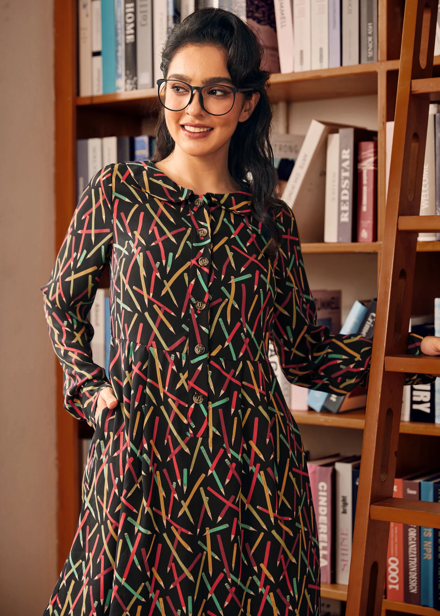 Autumn Vintage Vibes Dress - Image 4