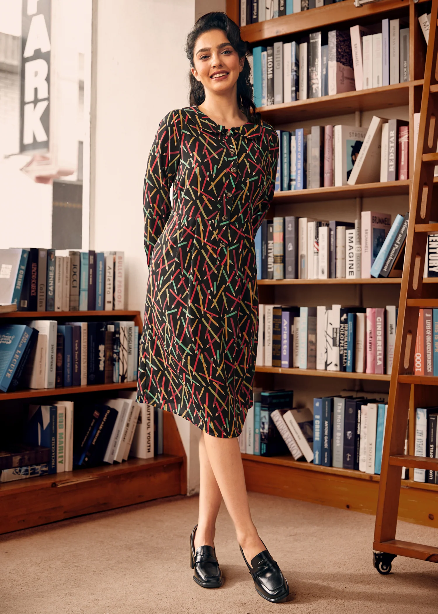 Autumn Vintage Vibes Dress - Image 5