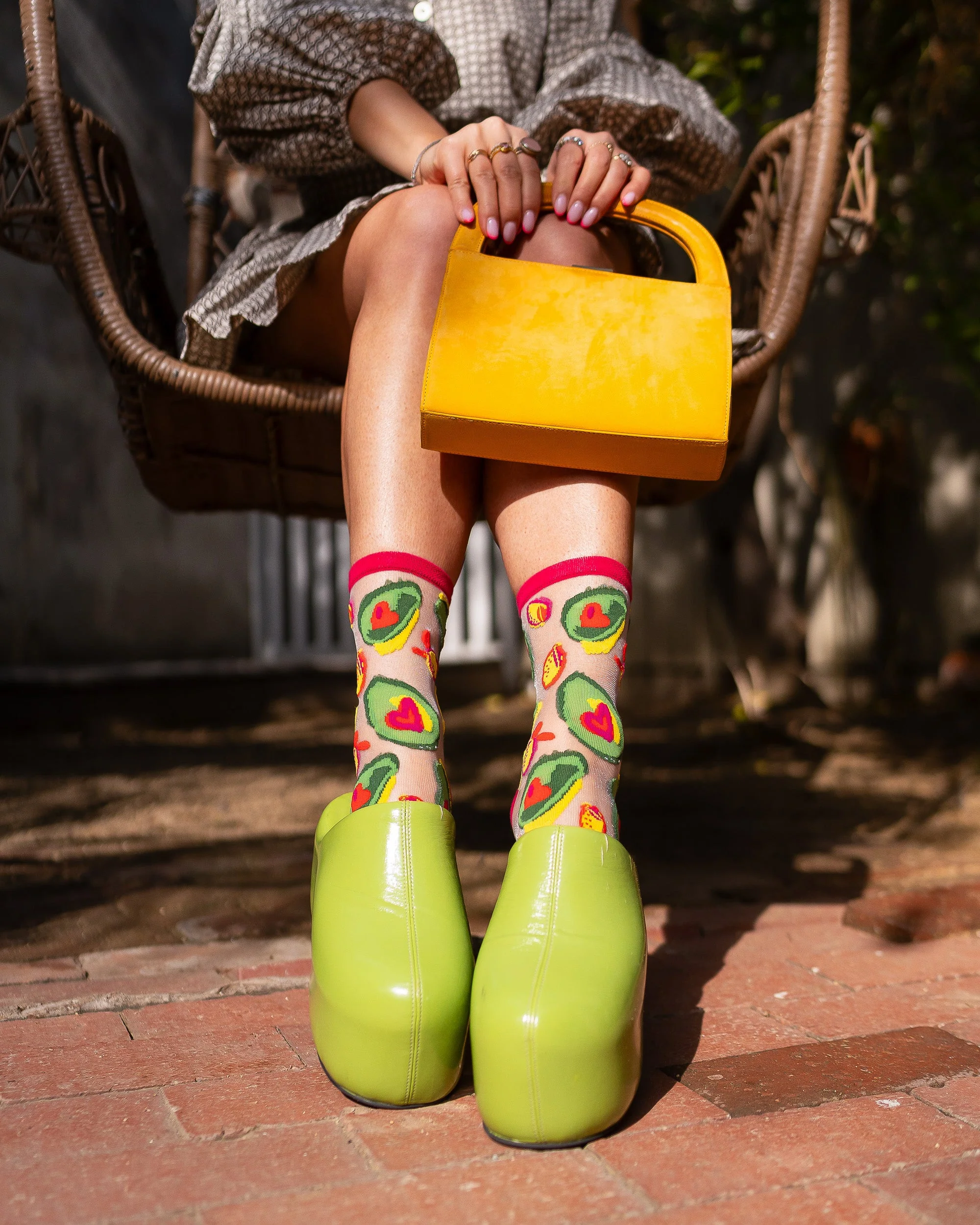 Avocado Lover Sheer Crew Sock - Image 6