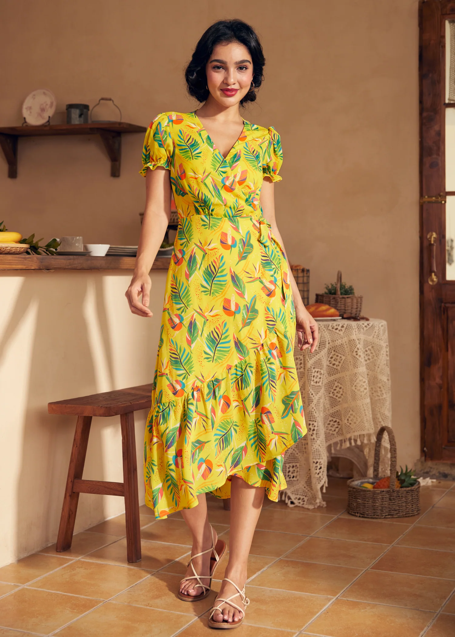Air of Elegance Wrap Dress