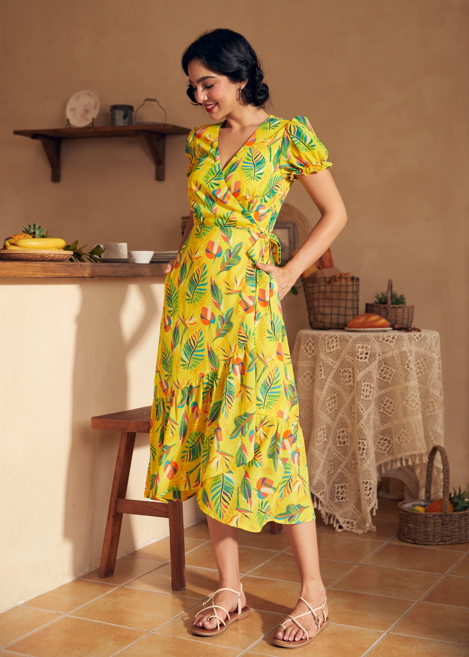 Air of Elegance Wrap Dress - Image 2
